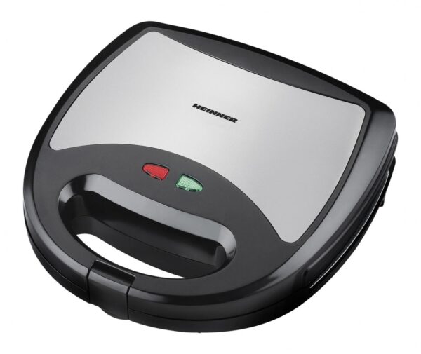 APARAT DE FACUT PRAJITURI SUB FORMA DE NUCI HEINNER DESSERT HNM-750BKS, Putere 750W, Capacitate 12 buc., Placi detasabile cu invelis neaderent, Negru/Argintiu - imagine 2