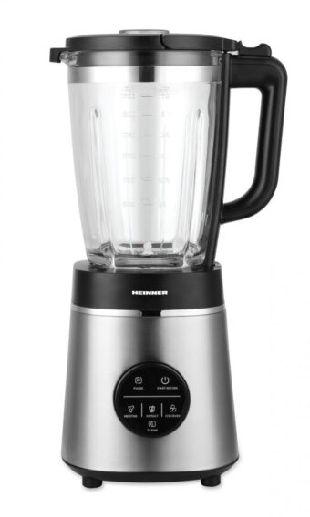 BLENDER DE MASA HEINNER BETTE NOIR HBL-D1400SS, 1400W, Capacitate bol sticla 1.75L, Control digital, Multifunctional, Negru/argintiu