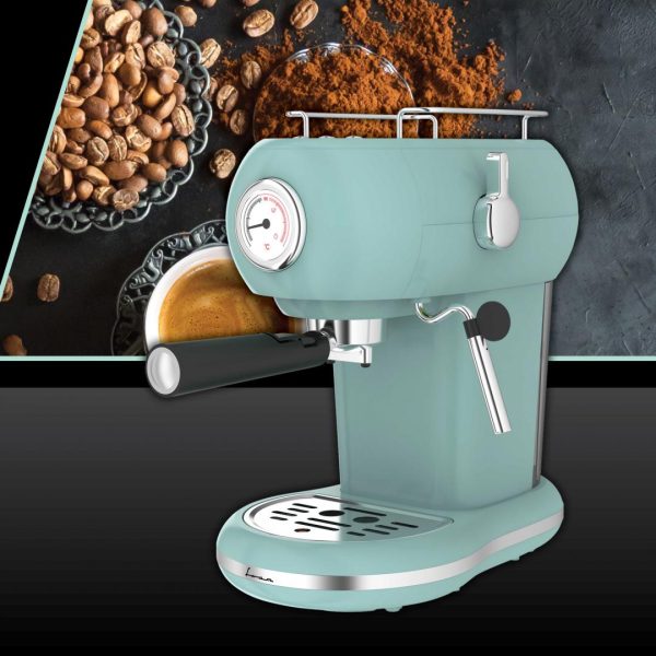 ESPRESSOR FRAM FEM-D15RGR, Putere 1100W, Rezervor 1.2L, 15bar, Verde - imagine 3