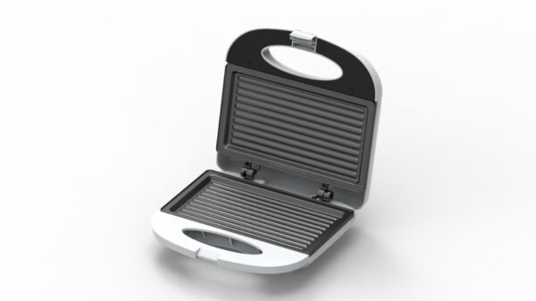 SANDWICH MAKER HEINNER SM-K750FGWH, Putere 750W, Capacitate: 2 sandwich-uri, Placi antiadezive fixe tip grill, Alb - imagine 2