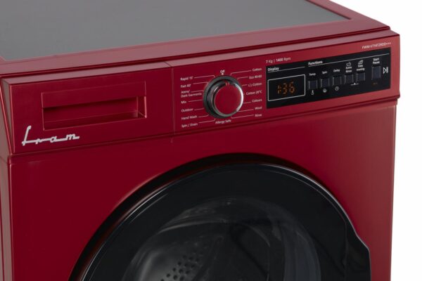 MASINA DE SPALAT RUFE FRAM FWM-V714T2RDD+++, Clasa D, 7Kg, 1400RPM, Display digital, Allergy safe, Start intarziat, Anti-sifonare, Eco-Logic, Rosu pastelat - imagine 4