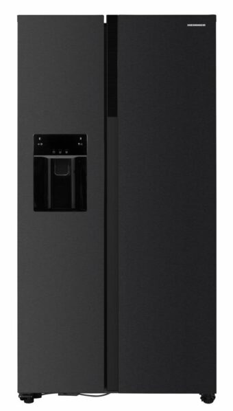 SIDE BY SIDE HEINNER HSBS-HM513NFIMDXE++, Clasa E, 513L, No Frost, Dozator de gheata, Display LED, Smart, H 177cm, Inox antracit