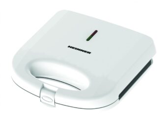 SANDWICH MAKER HEINNER SM-K750FGWH, Putere 750W, Capacitate: 2 sandwich-uri, Placi antiadezive fixe tip grill, Alb