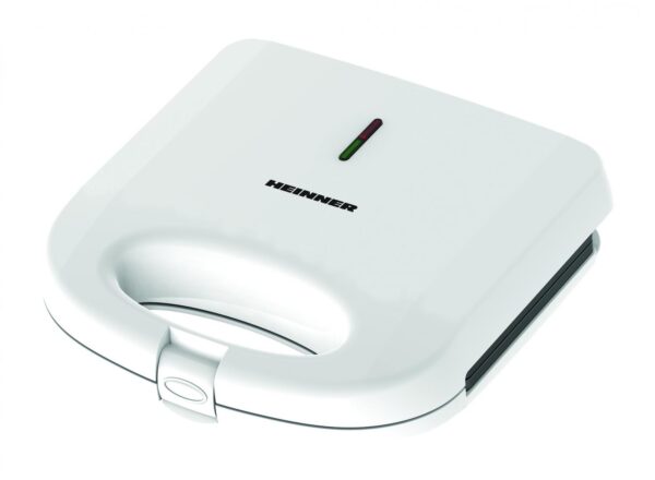 SANDWICH MAKER HEINNER SM-K750FGWH, Putere 750W, Capacitate: 2 sandwich-uri, Placi antiadezive fixe tip grill, Alb