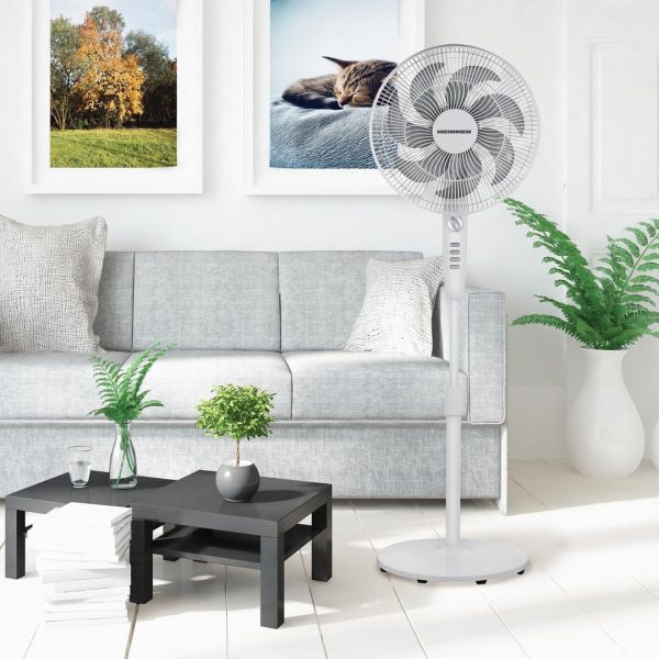 VENTILATOR CU PICIOR HEINNER HSF-M750MWH, Putere 50W, 7 palete, Timer: 2h, Control mecanic, 3 trepte de viteza, Alb - imagine 2