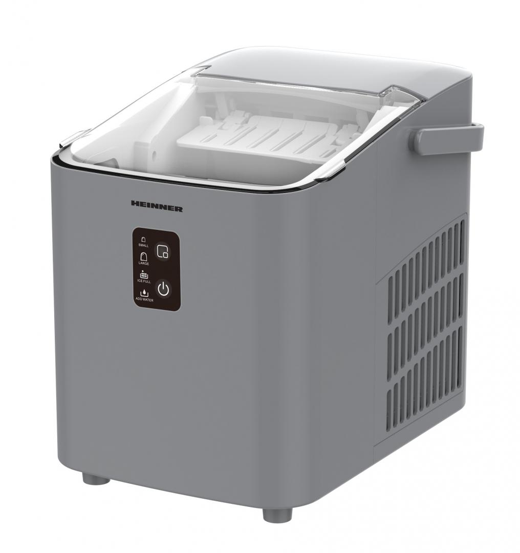 MASINA CUBURI GHEATA HEINNER GLACIO HIM-100SL, Putere 120W, Capacitate 12Kg/24H, Capacitate rezervor apa 1L, Argintiu 1 MASINA CUBURI GHEATA HEINNER GLACIO HIM-100SL, Putere 120W, Capacitate 12Kg/24H, Capacitate rezervor apa 1L, Argintiu