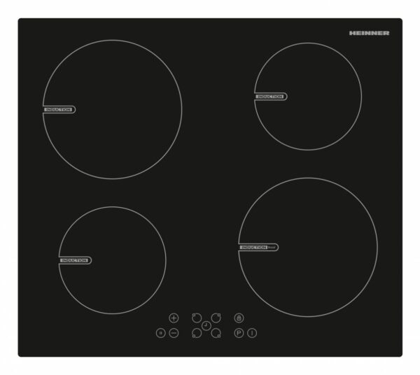 PLITA INCORPORABILA INDUCTIE HEINNER HBHI-V591BTC, 4 zone de gatit, Latime 60cm, Touch control, Boost 1 zone, Negru