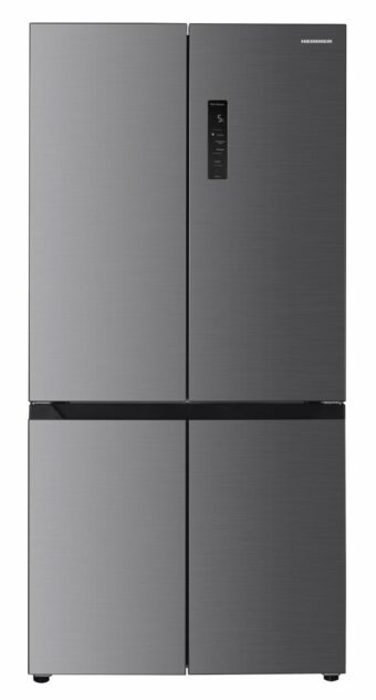 SIDE BY SIDE HEINNER HSBS-HM522MDNFXE++, Clasa E, 522L, Full No Frost, Convertibil frigider/congelator, Compresor Dual Inverter, Aspect Inox