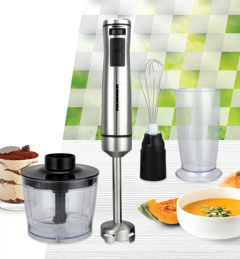 BLENDER DE MANA HEINNER HHB-DC1000SSBK, Putere 1000W, Viteza variabila + turbo, Tel, Tocator, Negru/Inox - imagine 4