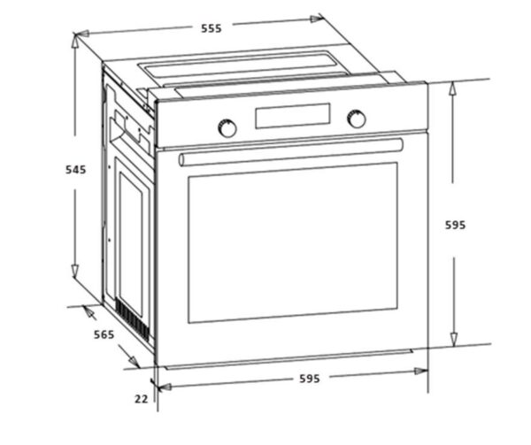 CUPTOR INCORPORABIL HEINNER HBO-S567LDTGC-IX, Clasa A, Electric, Capacitate 56L, Mutifunctional, 7 Functii, Grill, Display Touch, Inox - imagine 3