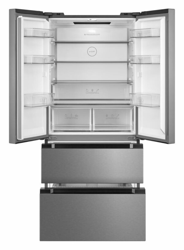 COMBINA FRIGORIFICA FRENCH DOOR HEINNER HCFD-M516INVXE++, Clasa E, 516L, No Frost, Compresor Inverter, Display LED cu Touch, H 190cm, Aspect inox - imagine 2