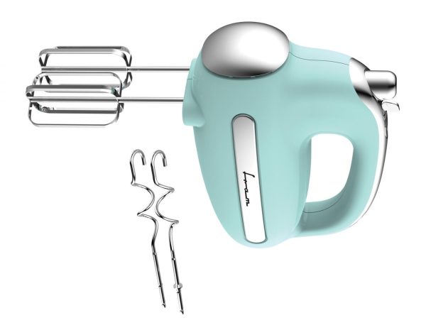 MIXER DE MANA FRAM FHM-3005GR, Putere 300W, 5 Viteze + Turbo, Teluri si carlige inox, Verde - imagine 2