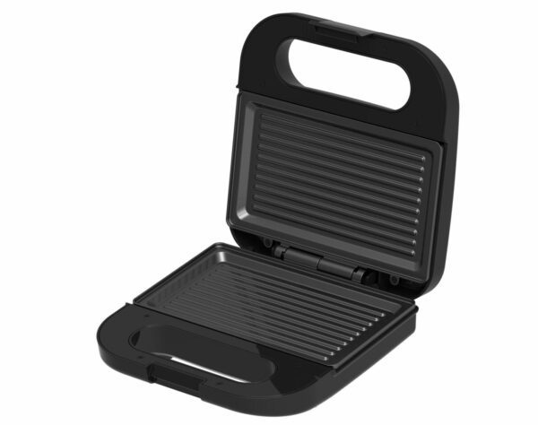 SANDWICH MAKER HEINNER SM-K750FGSL, Putere 750W, Capacitate: 2 sandwich-uri, Placi antiadezive fixe tip grill, Silver - imagine 2