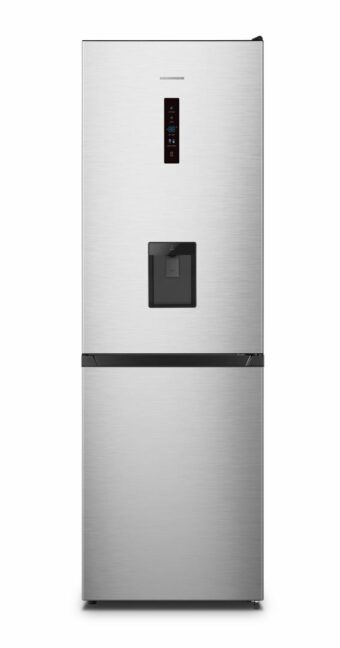 COMBINA FRIGORIFICA HEINNER HCNF-HS304XWDE++, Clasa E, 304L, No Frost, Multi Air Flow, Control electronic, Dozator apa, H 186cm, Aspect inox