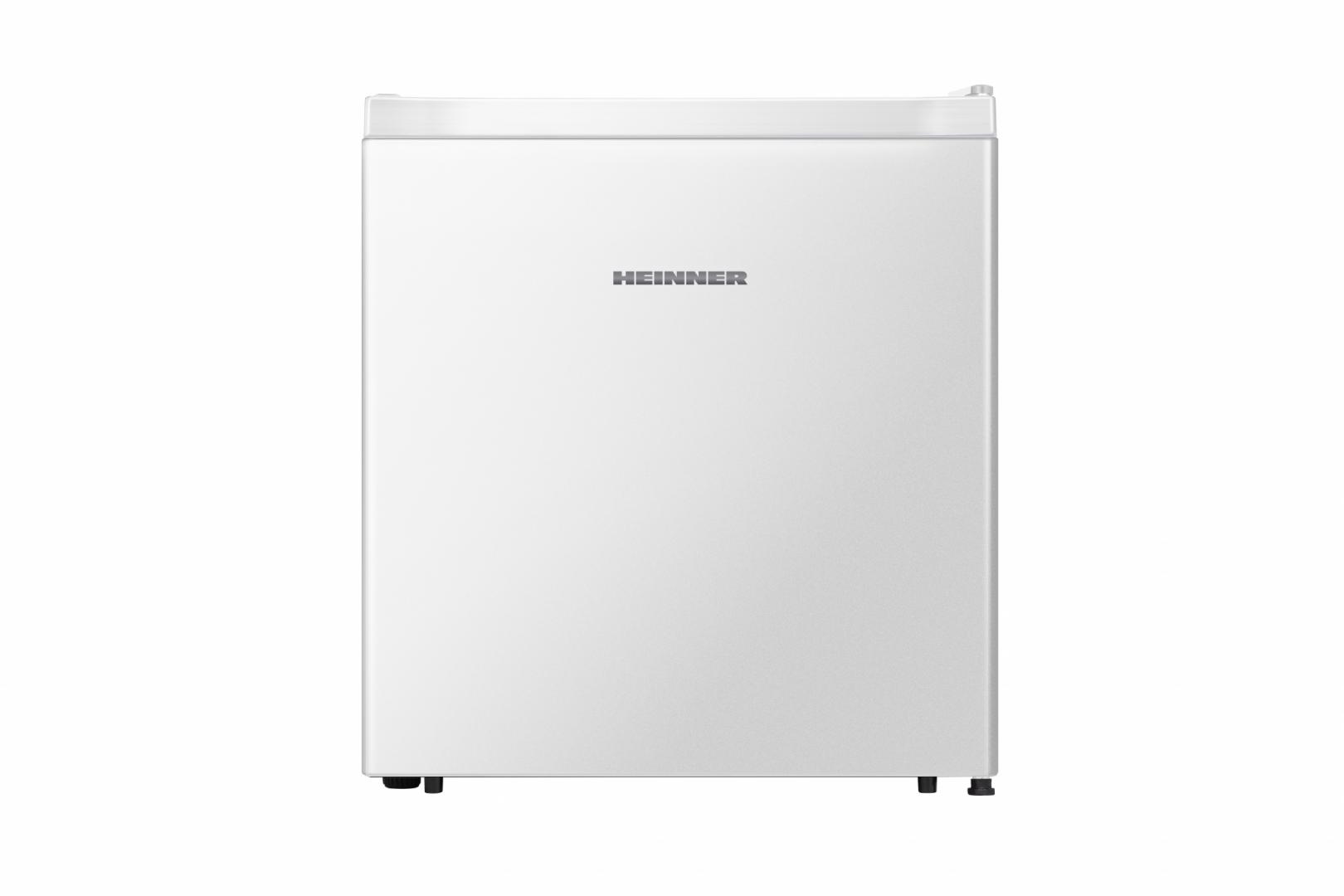 RESIGILAT - FRIGIDER MINIBAR HEINNER HMB-N45F+, Clasa F, 45L, 1 raft din sticla, Usa reversibila, H 50cm, Alb