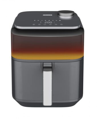 FRITEUZA CU AER CALD HEINNER CRISPSTEAM ELITE HAF-H7DLST1800, Putere 1800W, Capacitate cos 6.7L, Display digital, Incalzire dubla, Gri antracit