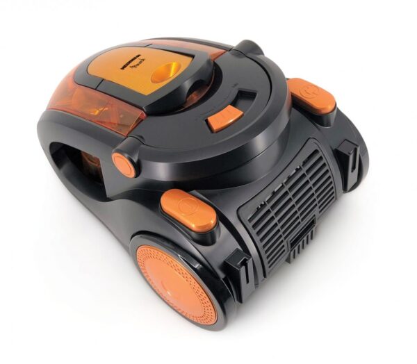 ASPIRATOR FARA SAC HEINNER HVC-V800BK, Putere 800W, Putere absorbtie >180W, Capacitate recipient 2.2L, Tija telescopica din metal, Accesorii 2 in 1, Perie canapea, Negru/Orange - imagine 2