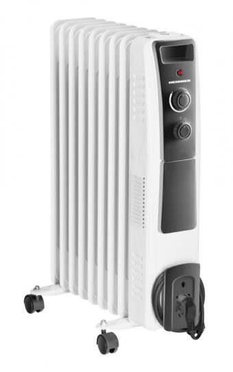 CALORIFER CU ULEI HEINNER HOH-Y09WB, 2000W, 9 elementi, Protectie supraincalzire, Termostat reglabil, Alb