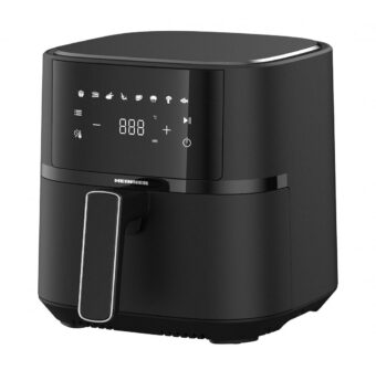 FRITEUZA CU AER CALD HEINNER BLACK HAF-B4BK1500, 1500W, Capacitate cos 4L, Display digital, Negru
