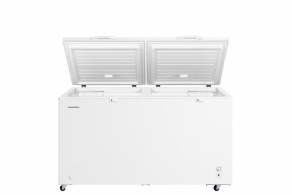 LADA FRIGORIFICA HEINNER HCF-M508INVCE++, Clasa E, 508L, Convertibila (Frigider/Congelator), Compresor Inverter, Control mecanic, Luminare LED, Maner extern cu incuietoare, Rezistenta la frig, Alb - imagine 2