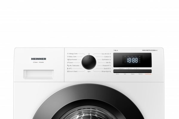 MASINA DE SPALAT RUFE SLIM HEINNER HWM-HME7012IVSMA+++, Clasa A, 7Kg, 1200RPM, Motor inverter, Display digital, Blocare acces copii, Alb - imagine 4
