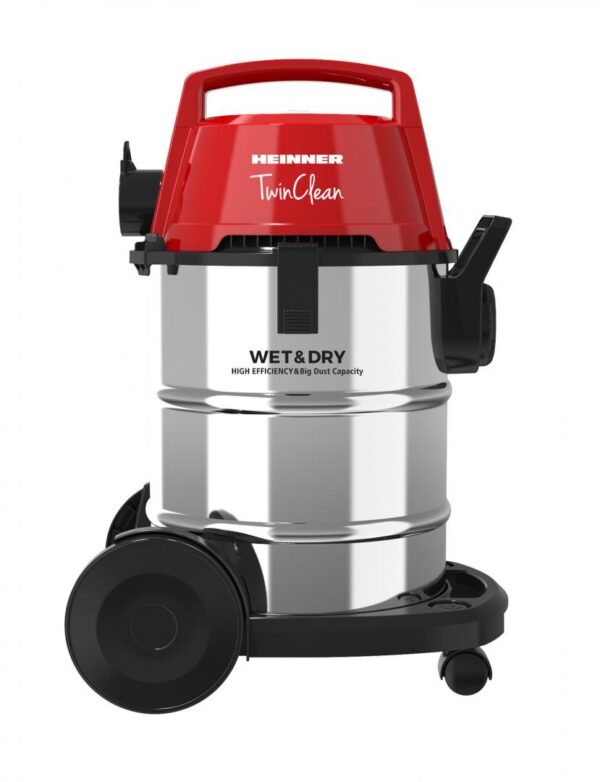 ASPIRATOR MULTIFUNCTIONAL HEINNER HVC-MWD1400RD, Putere 1400W, Aspirare umeda si uscata, Capacitate 6L, Sac textil, Functie suflare, Inox/Rosu - imagine 2