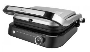 GRILL ELECTRIC FRAM  FEG-2100SSBK, Putere 2100W, Deschidere 180˚, Placi detasabile, 7 programe presetate, Temperatura reglabila, Argintiu/Negru