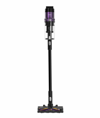 ASPIRATOR VERTICAL HEINNER ULTRABRUSH 350 HSVC-MBDB350ATPP, Putere 350W, 3 viteze, Sistem filtrare multiciclonic, Motor BLDC, Perie anti-tangle, Display LED, Filtru HEPA, Negru/Mov