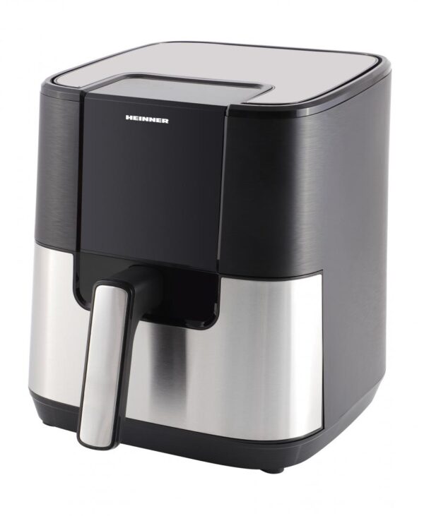 FRITEUZA CU AER CALD HEINNER HEALTHYERA 15 HAF-H6BKS1500, Putere 1500W, Capacitate: 5.5L, 8 Programe presetate, Negru/Argintiu