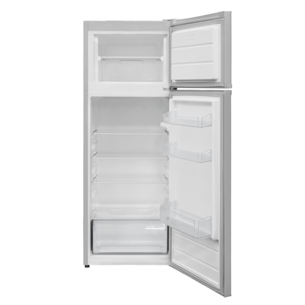 FRIGIDER CU DOUA USI HEINNER HF-V212SE++, Clasa E, 212L, Less Frost, Control mecanic, Iluminare LED, H 145cm, Argintiu - imagine 2