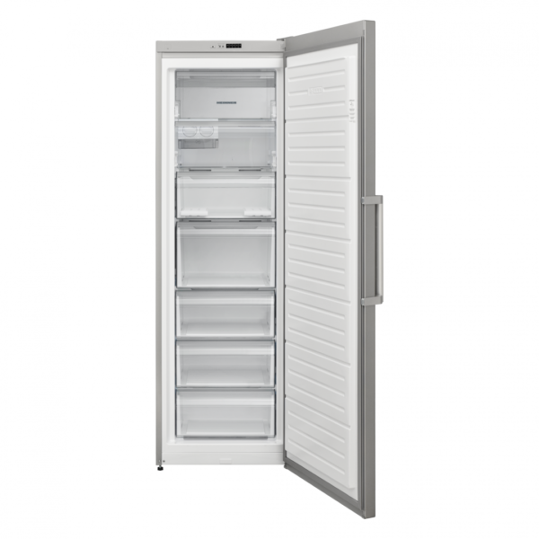 CONGELATOR HEINNER HFF-V280NFSE++, Clasa E, 280L, 7 sertare, No Frost, Control electronic, Freezer Shield, H 186cm, Argintiu - imagine 2