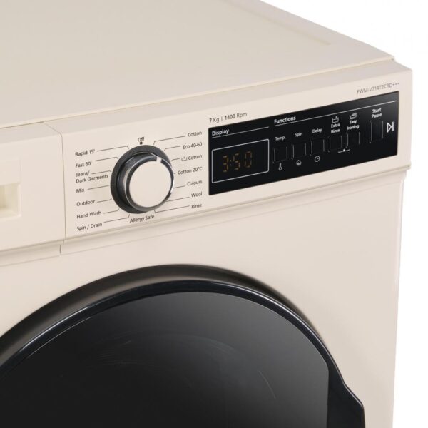MASINA DE SPALAT RUFE FRAM FWM-V714T2CRD+++, Clasa D, 7Kg, 1400RPM, Display digital, Allergy safe, Start intarziat, Anti-sifonare, Eco-Logic, Bej lucios - imagine 4