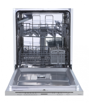 MASINA DE SPALAT VASE INCORPORABILA HEINNER HDW-BIM60514E++, Clasa E, 14 seturi, 60cm, 5 programe, Control electronic, Aquastop, Display silver,