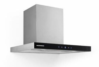 HOTA DECORATIVA HEINNER DCH-650TIX, Latime 60cm, Putere absorbtie 595.8m3/h, Control touch, Timer, Iluminare LED, Inox + Sticla neagra