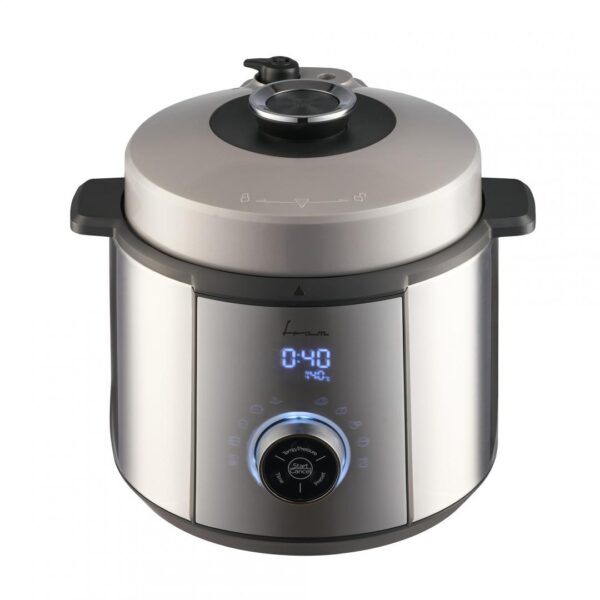 MULTICOOKER CU PRESIUNE FRAM FPCK-R57IX, Putere 1100W, Capacitate 3.7L, Presiune max 0.8bar, 10 programe, Argintiu - imagine 2