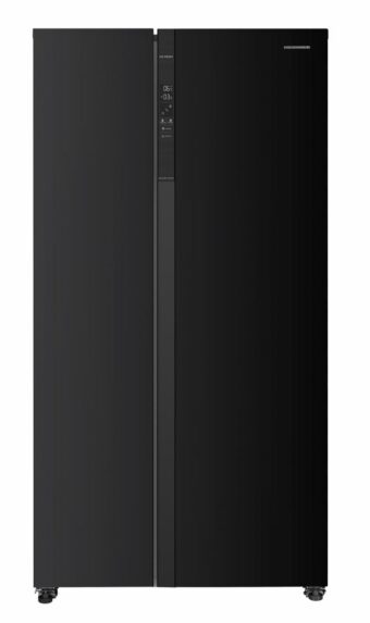 SIDE BY SIDE HEINNER HSBS-HM532NFBKE++, Clasa E, 532L, Full No Frost, Display LED tactil, Smart, Eco, Alarma usa deschisa, H 177cm, Negru