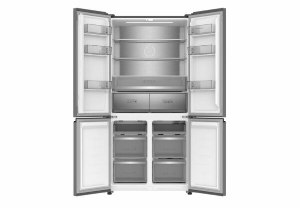 SIDE BY SIDE MULTIDOOR HEINNER HSBS-HM505MDSINFDXE++, Clasa E, 505L, No Frost, Compresor Inverter, Compartiment convertibil frigider/congelator, H 190,2cm, Dark Inox - imagine 2