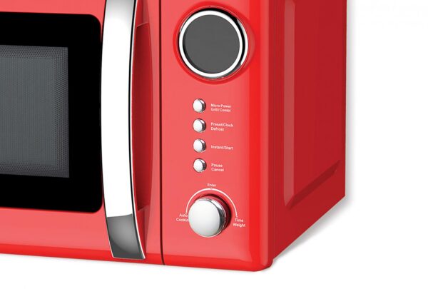 CUPTOR CU MICROUNDE HEINNER HMW-20GRD, Putere 700W, Calacitate 20L, Grill, Electronic, Rosu - imagine 2