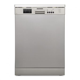 MASINA DE SPALAT VASE HEINNER HDW-FS6006DSE++ , Clasa E, 12 Seturi, Latime 60 cm, 6 programe, Incarcare la jumatate, Aquastop, Argintiu