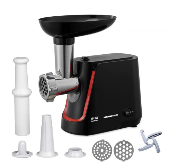 MASINA DE TOCAT HEINNER MG-1250BK, Putere 1340W, 1.5 Kg/Min, 2 site, Functie reverse, Accesorii incluse, Negru - imagine 3