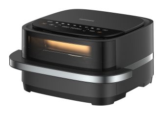 FRITEUZA CU AER CALD SI CUPTOR PIZZA 2 IN 1 HEINNER HPAF-B4DC22BK, Putere 2200W, 4L, Control digital, 9 programe, Timer, Negru