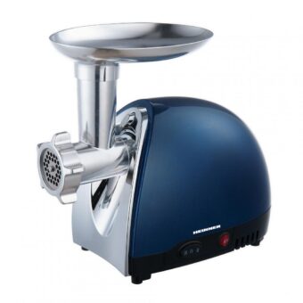 MASINA DE TOCAT CHARM HEINNER MG1500TA-BL, Putere 1600W, Accesoriu pentru rosii si carnati, Cutit inox, Albastru sidefat