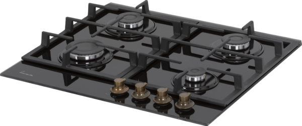 PLITA INCORPORABILA FRAM FBH-S4IWF-GRBK, Gaz, 4 arzatoare, Latime 60cm, Aprindere electrica, Gratar fonta, Duze GPL incluse, Sticla neagra - imagine 3