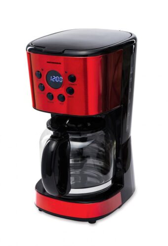 CAFETIERA DIGITALA HEINNER HCM-1500RDIX, Putere 900W, Capacitate 1.5L, Timer, Display Led, Rosu/Negru