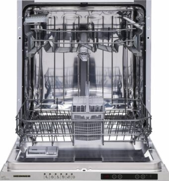 MASINA DE SPALAT VASE INCORPORABILA HEINNER HDW-BI6613IE++, Clasa E, Latime 60cm, 13 seturi, 6 programe, Display LED, Aquastop