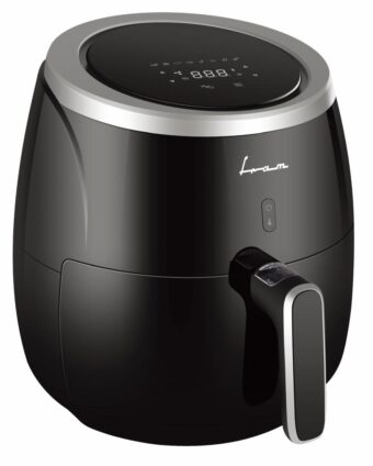 FRITEUZA CU AER CALD FRAM FAF-MD2000BK, Putere 2000W, Capacitate cos 5L, Afisaj digital, Control Touch, Vas detasabil anti-adeziv, Termostat reglabil: 80-200˚C, Negru