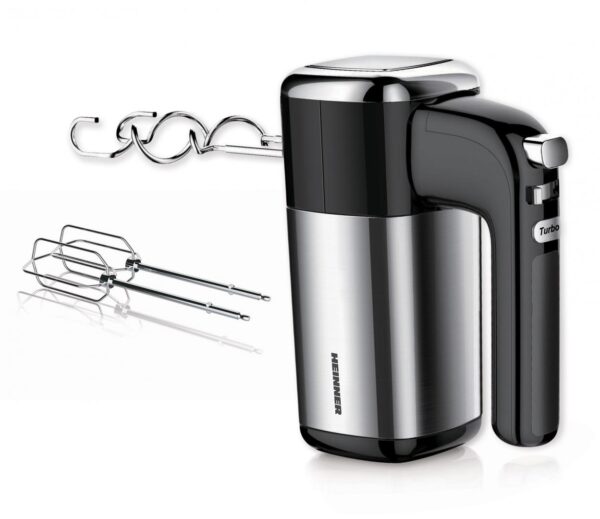 MIXER DE MANA HEINNER HM-B400, Putere 400W, 5 viteze + Turbo, Negru/Inox