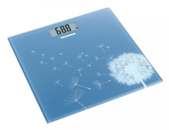 CANTAR DE BAIE HEINNER HBS-BL150, 150Kg, Display LCD, Sticla securizata 5mm, Gradare: 100g, Pornire/Oprire automata, Bleu